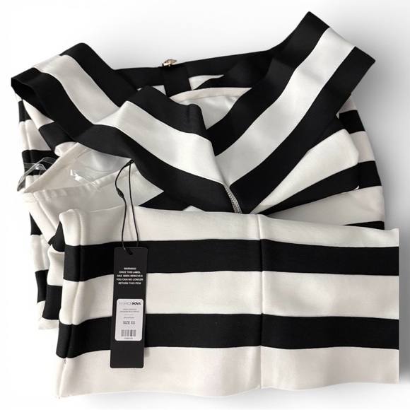 Zaria Striped Bandage Midi Dress - XS - Picture 7 of 8